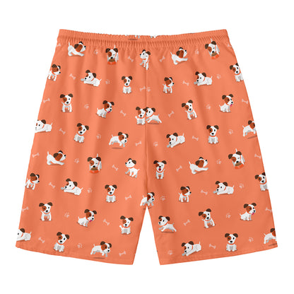 Little Jack Russell Terrier Print Men's Swim Trunks