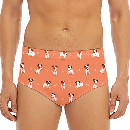 Little Jack Russell Terrier Print Men's Triangle Swim Briefs