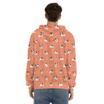 Little Jack Russell Terrier Print Men's Velvet Pullover Hoodie