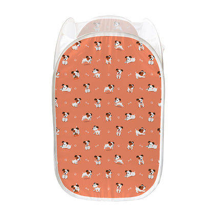 Little Jack Russell Terrier Print Mesh Laundry Hamper