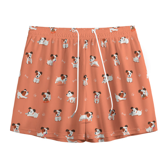 Little Jack Russell Terrier Print Mesh Shorts