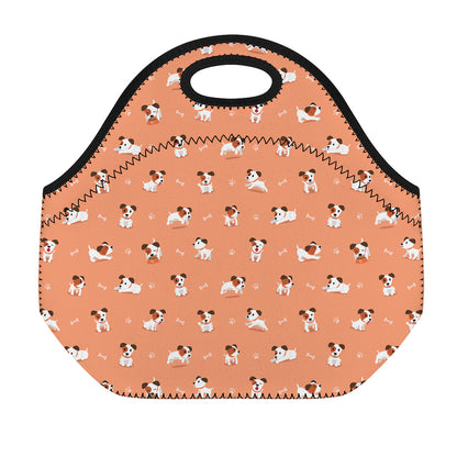Little Jack Russell Terrier Print Neoprene Lunch Bag