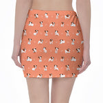 Little Jack Russell Terrier Print Pencil Mini Skirt