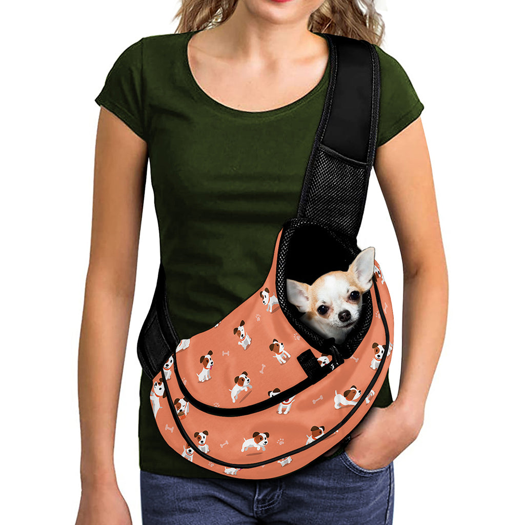 Little Jack Russell Terrier Print Pet Sling Carrier
