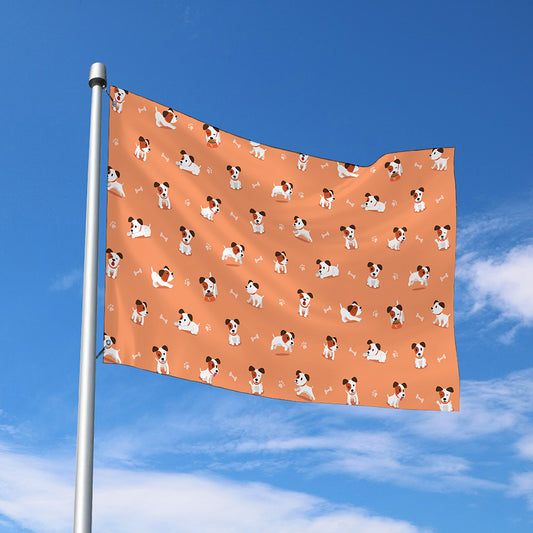 Little Jack Russell Terrier Print Polyester Flag
