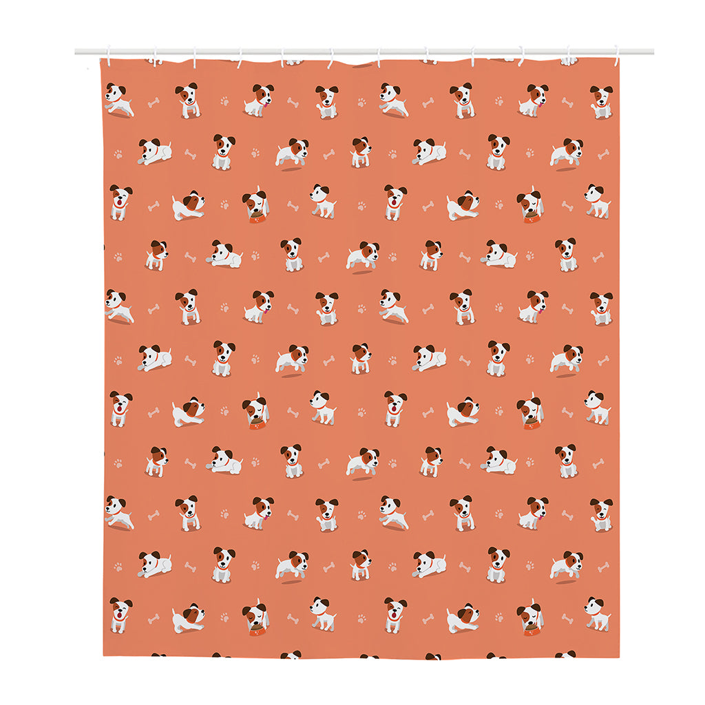 Little Jack Russell Terrier Print Polyester Shower Curtain