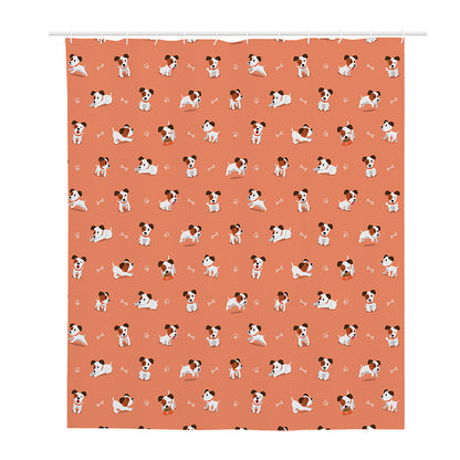 Little Jack Russell Terrier Print Polyester Shower Curtain