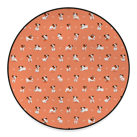 Little Jack Russell Terrier Print Round Floor Mat