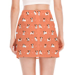 Little Jack Russell Terrier Print Side Slit Mini Skirt