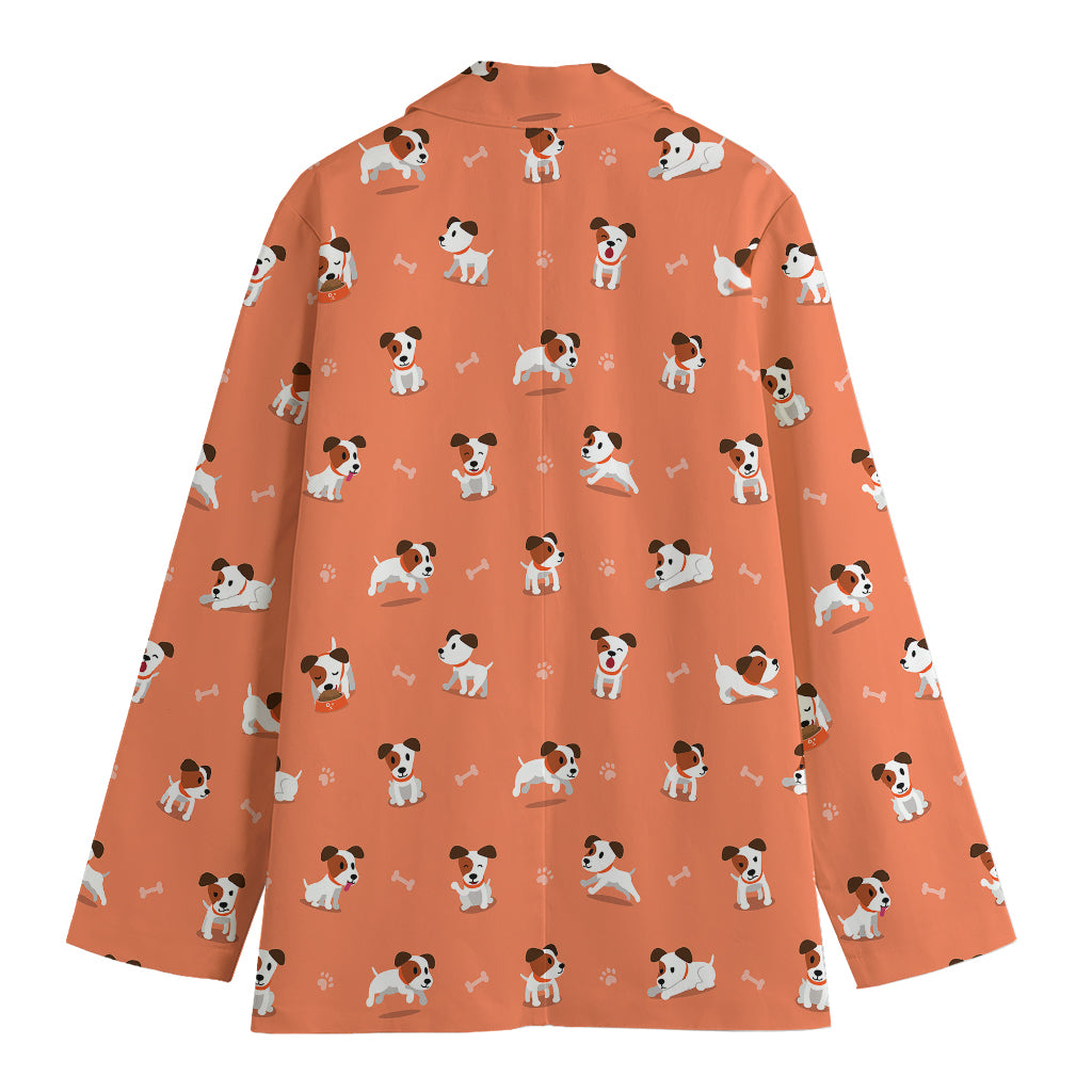 Little Jack Russell Terrier Print Women's Blazer
