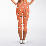 Little Jack Russell Terrier Print Women's Capri Leggings