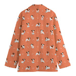 Little Jack Russell Terrier Print Women's Cotton Blazer