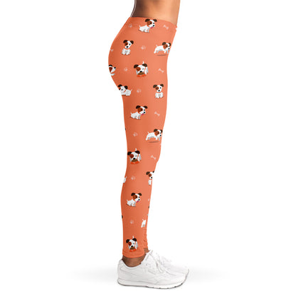 Little Jack Russell Terrier Print Women's Leggings