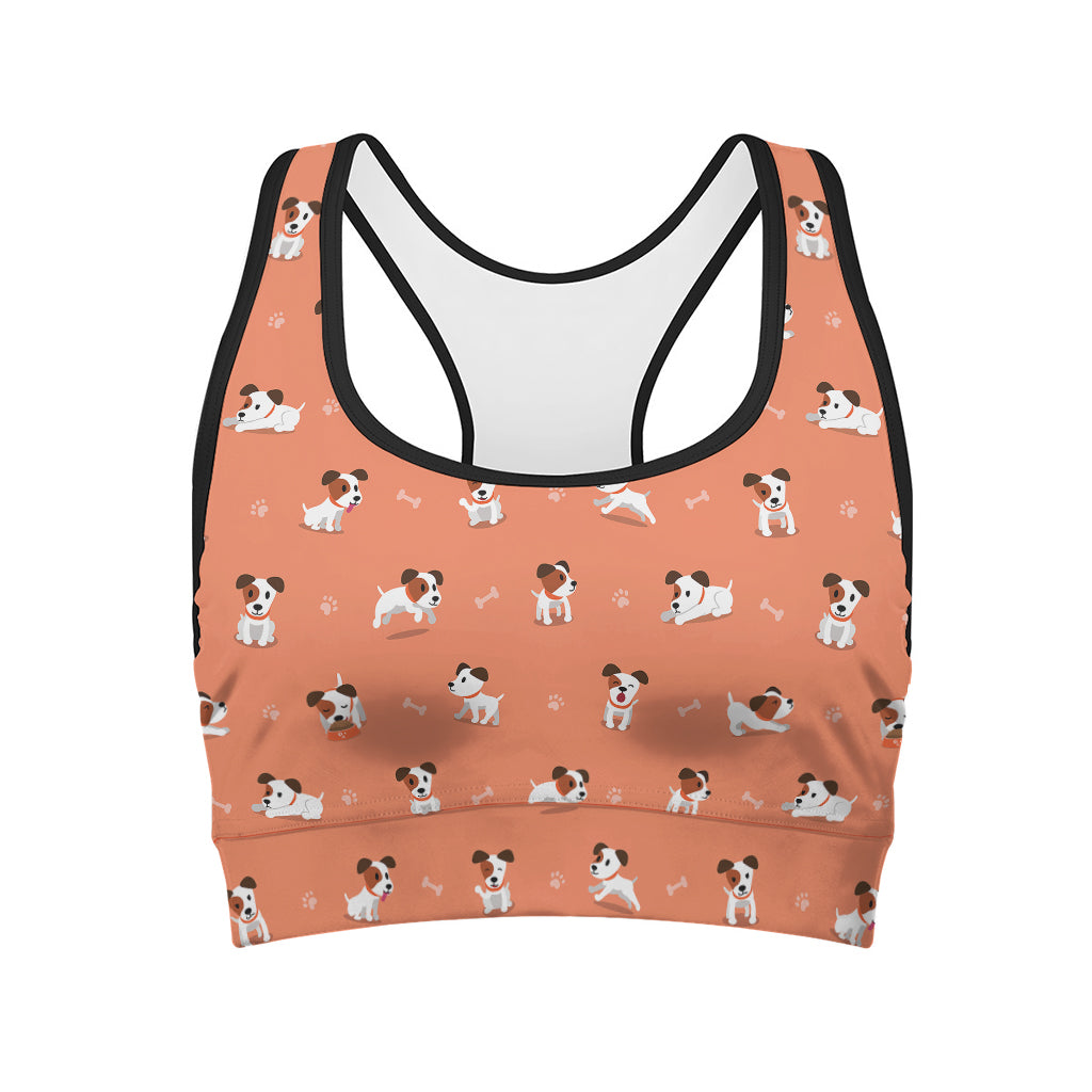 Little Jack Russell Terrier Print Women's Sports Bra
