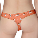 Little Jack Russell Terrier Print Women's Thong