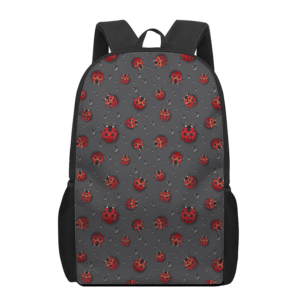 Little Ladybird Pattern Print 17 Inch Backpack