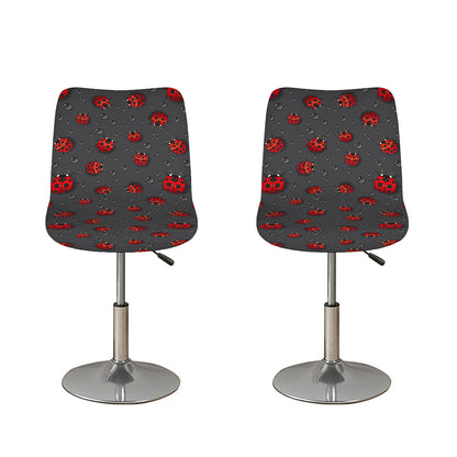 Little Ladybird Pattern Print Bar Stool Covers