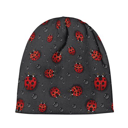 Little Ladybird Pattern Print Beanie