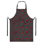 Little Ladybird Pattern Print Bib Apron With Pocket