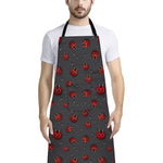 Little Ladybird Pattern Print Bib Apron With Pocket