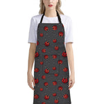 Little Ladybird Pattern Print Bib Apron With Pocket