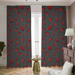 Little Ladybird Pattern Print Blackout Pencil Pleat Curtains