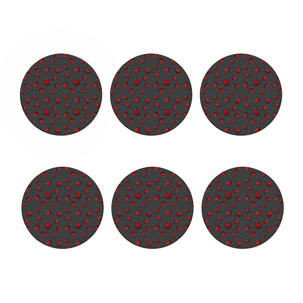 Little Ladybird Pattern Print Coaster Set