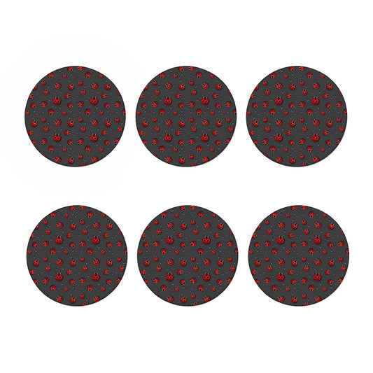 Little Ladybird Pattern Print Coaster Set