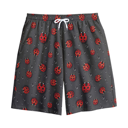 Little Ladybird Pattern Print Cotton Shorts