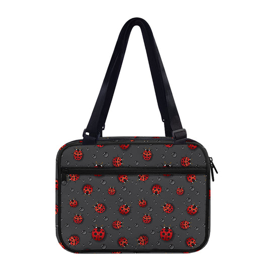 Little Ladybird Pattern Print Double Strap Bible Bag