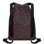 Little Ladybird Pattern Print Drawstring Backpack