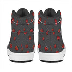 Little Ladybird Pattern Print High Top Leather Sneakers