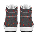 Little Ladybird Pattern Print High Top Leather Sneakers