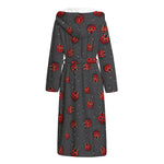 Little Ladybird Pattern Print Hooded Bathrobe