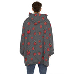 Little Ladybird Pattern Print Hoodie Blanket