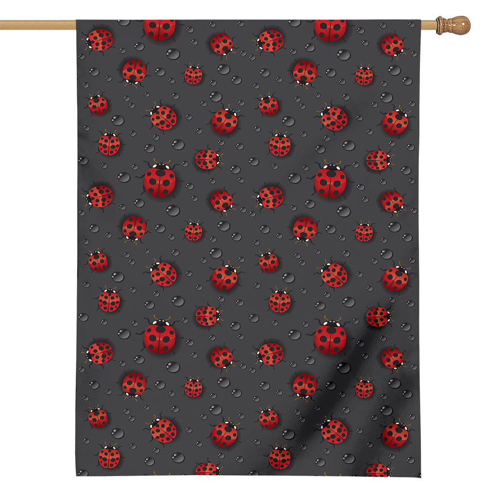 Little Ladybird Pattern Print House Flag