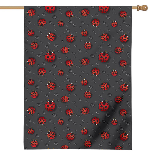 Little Ladybird Pattern Print House Flag