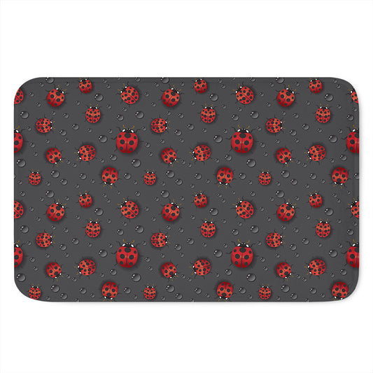 Little Ladybird Pattern Print Indoor Door Mat