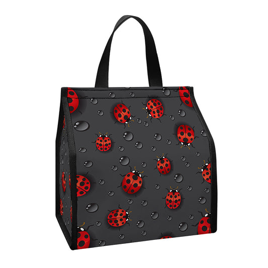 Little Ladybird Pattern Print Insulated Lunch Tote