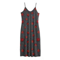 Little Ladybird Pattern Print Jersey Midi Cami Dress
