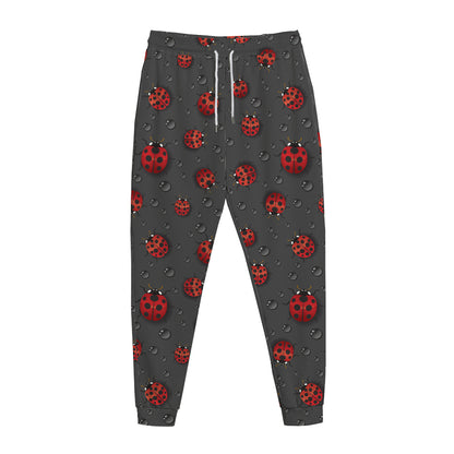 Little Ladybird Pattern Print Jogger Pants