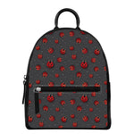 Little Ladybird Pattern Print Leather Backpack
