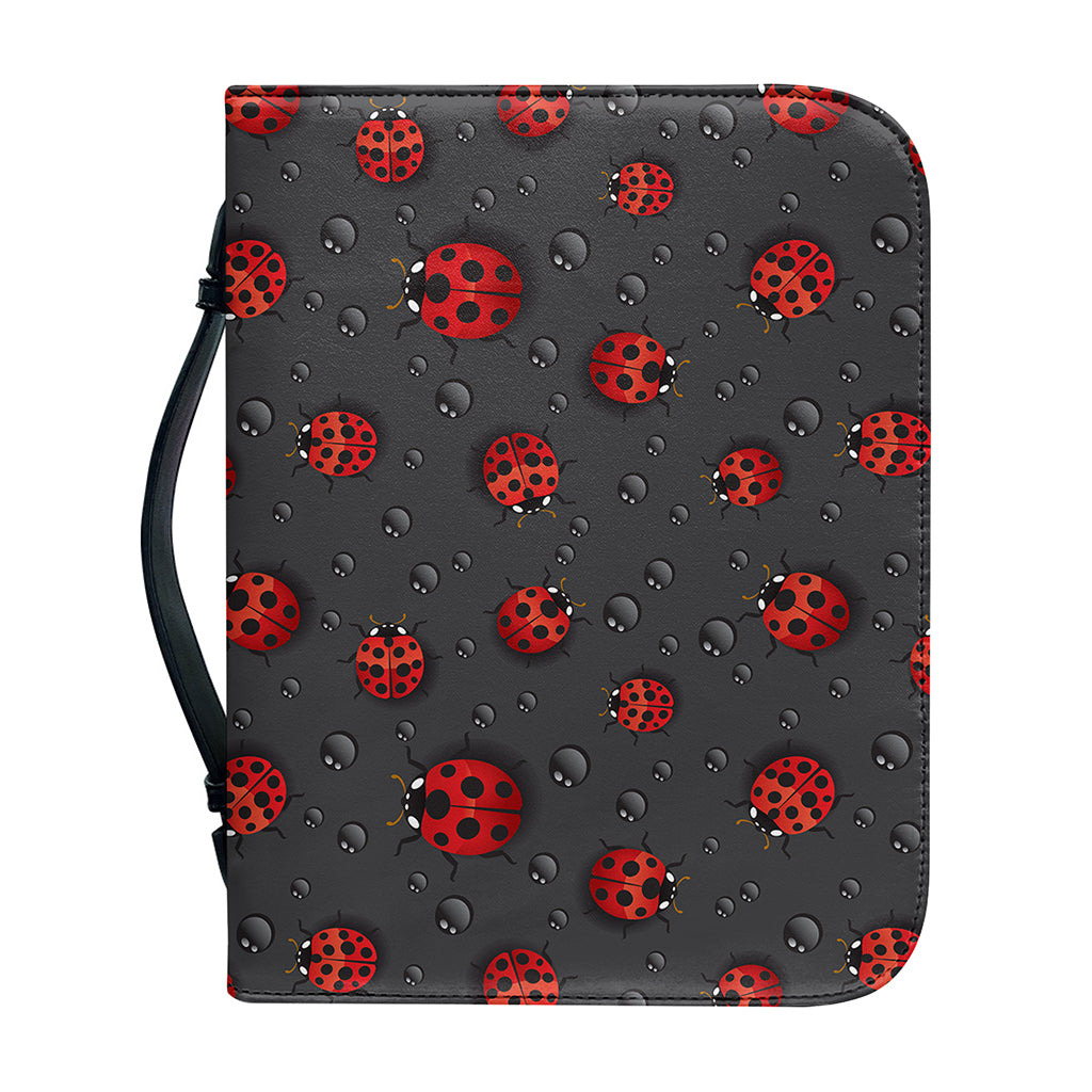 Little Ladybird Pattern Print Leather Bible Cover