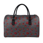 Little Ladybird Pattern Print Leather Duffle Bag
