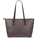 Little Ladybird Pattern Print Leather Tote Bag