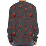 Little Ladybird Pattern Print Long Sleeve Baseball Jersey