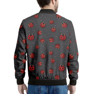 Little Ladybird Pattern Print Men's Bomber Jacket