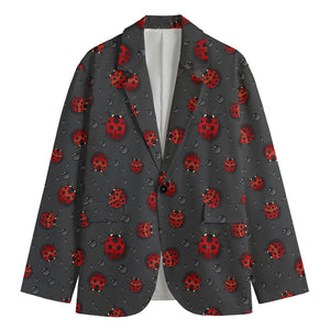 Little Ladybird Pattern Print Men's Cotton Blazer