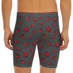 Little Ladybird Pattern Print Men's Long Boxer Briefs