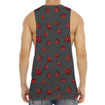 Little Ladybird Pattern Print Men's Muscle Tank Top